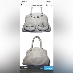 Christian  Dior Bag and matching bone color shoes